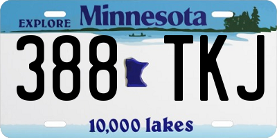 MN license plate 388TKJ