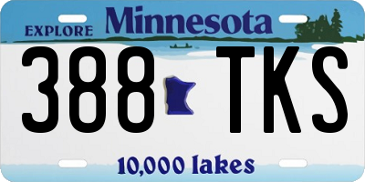 MN license plate 388TKS