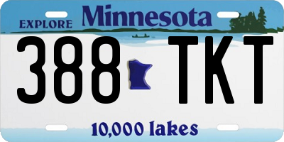 MN license plate 388TKT