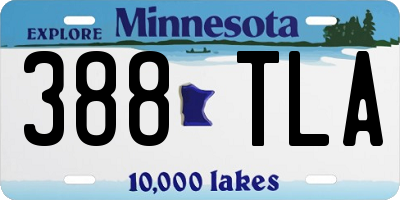 MN license plate 388TLA