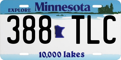 MN license plate 388TLC