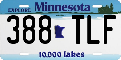 MN license plate 388TLF