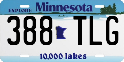 MN license plate 388TLG