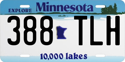 MN license plate 388TLH