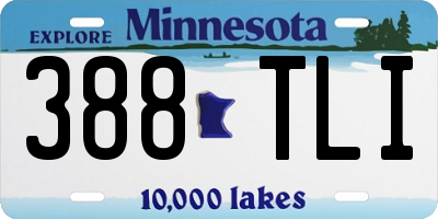 MN license plate 388TLI