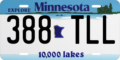 MN license plate 388TLL