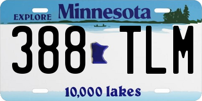 MN license plate 388TLM