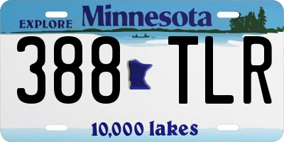 MN license plate 388TLR