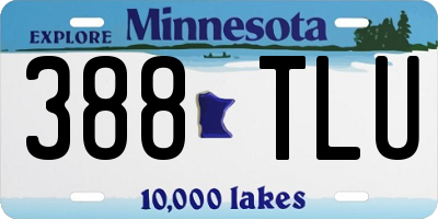 MN license plate 388TLU