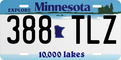 MN license plate 388TLZ