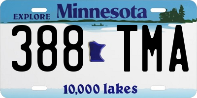 MN license plate 388TMA