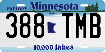 MN license plate 388TMB