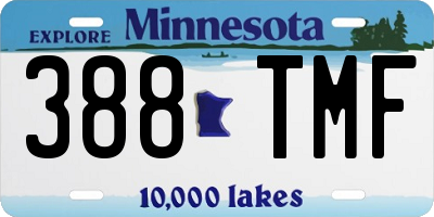 MN license plate 388TMF