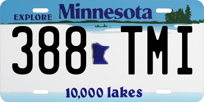MN license plate 388TMI