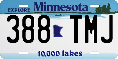 MN license plate 388TMJ
