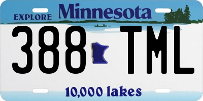 MN license plate 388TML