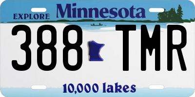 MN license plate 388TMR