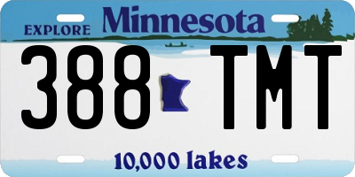 MN license plate 388TMT