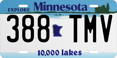 MN license plate 388TMV