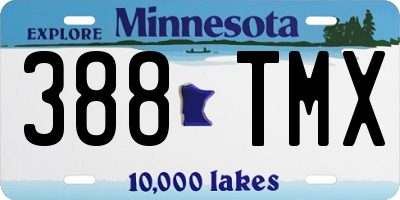 MN license plate 388TMX