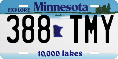 MN license plate 388TMY