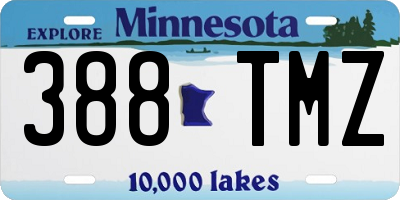 MN license plate 388TMZ