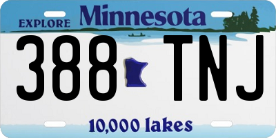 MN license plate 388TNJ