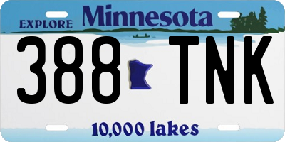MN license plate 388TNK