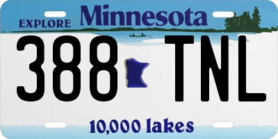 MN license plate 388TNL