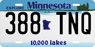 MN license plate 388TNQ