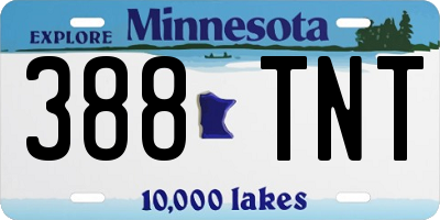 MN license plate 388TNT