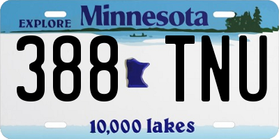 MN license plate 388TNU