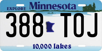 MN license plate 388TOJ