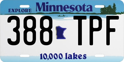 MN license plate 388TPF