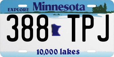 MN license plate 388TPJ