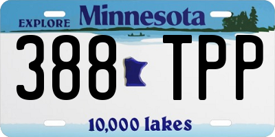 MN license plate 388TPP