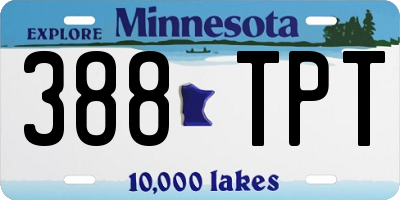 MN license plate 388TPT
