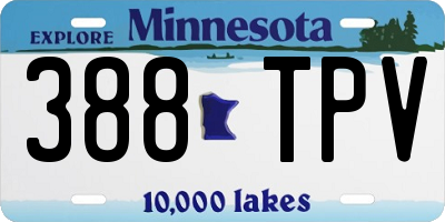 MN license plate 388TPV