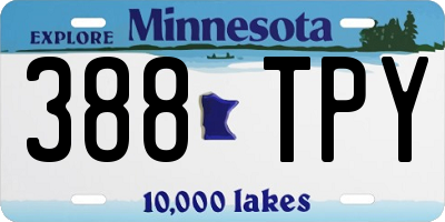 MN license plate 388TPY