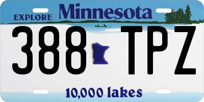 MN license plate 388TPZ