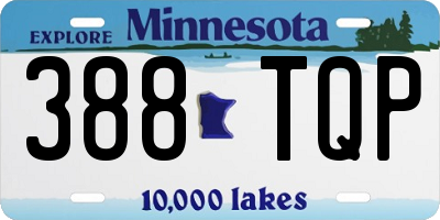 MN license plate 388TQP