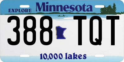 MN license plate 388TQT
