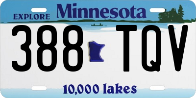 MN license plate 388TQV