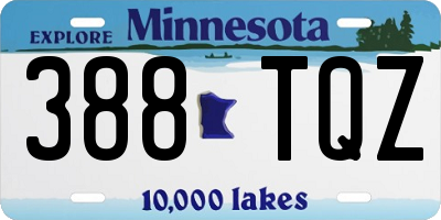 MN license plate 388TQZ