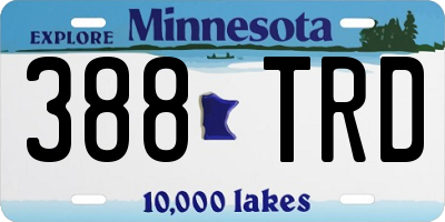 MN license plate 388TRD