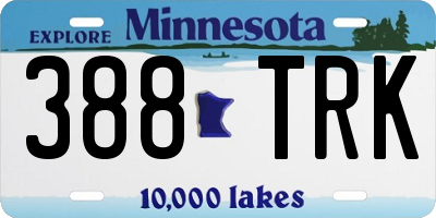 MN license plate 388TRK