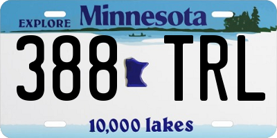 MN license plate 388TRL