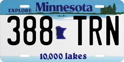 MN license plate 388TRN