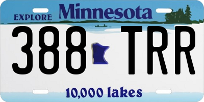 MN license plate 388TRR