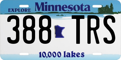 MN license plate 388TRS
